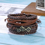 DAXI Leather Bracelet for Men Jewelry Charms Mens Accessories Gift