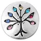 6pcs Colorful 18mm Rhinestone Flower Metal Snap Buttons DIY Charms