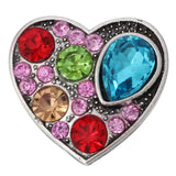 6pcs Colorful 18mm Rhinestone Flower Metal Snap Buttons DIY Charms