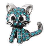 5pcs Snap Buttons Crystal Rhinestone Cat Owl Fish Heart Love Flower Snaps