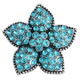 5pcs Snap Buttons Crystal Rhinestone Cat Owl Fish Heart Love Flower Snaps