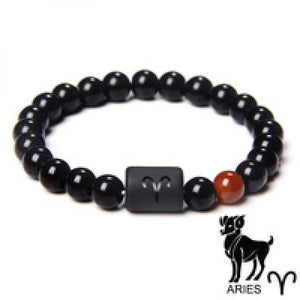 Zodiac Signs Bracelet Couples 12 Constellation Beaded Bracelet Men Women Jewelry