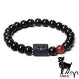 Zodiac Signs Bracelet Couples 12 Constellation Beaded Bracelet Men Women Jewelry