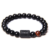 Zodiac Signs Bracelet Couples 12 Constellation Beaded Bracelet Men Women Jewelry