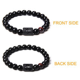 Zodiac Signs Bracelet Couples 12 Constellation Beaded Bracelet Men Women Jewelry