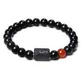 Zodiac Signs Bracelet Couples 12 Constellation Beaded Bracelet Men Women Jewelry