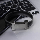 ZG Arrivel USB Rechargeable Bracelet Transfer File Charms Leather Unisex Bangle