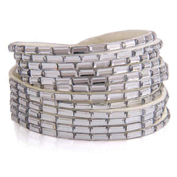 Crystal Multilayer Leather Wrap Bracelet Sparkles Women's Jewelry