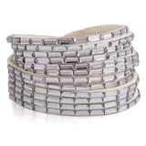 Crystal Multilayer Leather Wrap Bracelet Sparkles Women's Jewelry