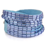 Crystal Multilayer Leather Wrap Bracelet Sparkles Women's Jewelry