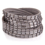 Crystal Multilayer Leather Wrap Bracelet Sparkles Women's Jewelry