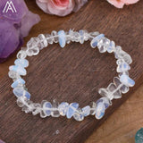 Gem Stone Chip Bracelet Boho Women Beads Stretch Bracelet