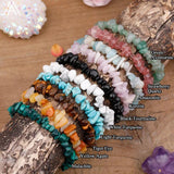 Gem Stone Chip Bracelet Boho Women Beads Stretch Bracelet
