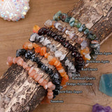 Gem Stone Chip Bracelet Boho Women Beads Stretch Bracelet