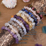 Gem Stone Chip Bracelet Boho Women Beads Stretch Bracelet