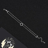 Zircon Crystal Circle Charm Bracelet &Bangle Wedding Jewelry
