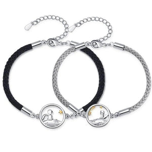2Pcs Little Prince & Fox Bracelets Friendship Wedding Charms Jewelry