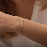 5pcs Stainless Steel Snake Chain Bracelet for Women Men
