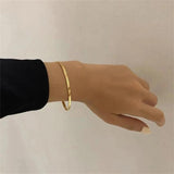 5pcs Stainless Steel Snake Chain Bracelet for Women Men