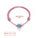 Lucky Eye Adjustable Crystal Glass Bead Bracelet Evil Eye Charm Bracelet