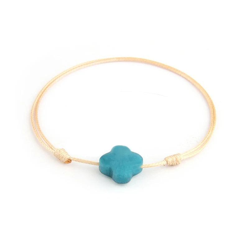 Boho Wood Five-Pointed Star Bracelet Rope Women's Jewelry