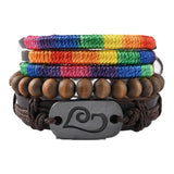 Rainbow Woven Braided Bracelet LGBT Pride Couple Friendship Jewelry
