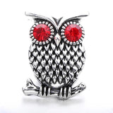 5Pcs Red Crystal Heart Snap Button Bracelet Necklace Charm
