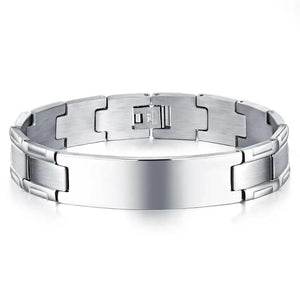 Men's Titanium Steel Bracelet & Bangle - Stylish Smooth Design