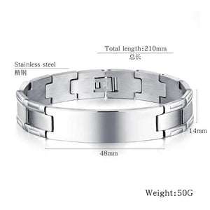 Men's Titanium Steel Bracelet & Bangle - Stylish Smooth Design