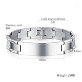 Men's Titanium Steel Bracelet & Bangle - Stylish Smooth Design
