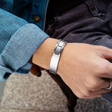 Men's Titanium Steel Bracelet & Bangle - Stylish Smooth Design