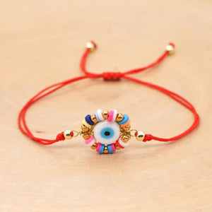Evil Eye Bracelet Red String Greek Adjustable Rope Ojo Turco Pulseras