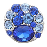 5pcs/lot Snap Jewelry 18mm Metal Snap Buttons Flower Rhinestone Button