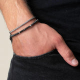 Hematite Natural Stone Multilayer Bead Punk Bracelet
