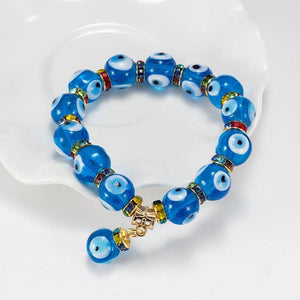 Evil Eye Beads Bracelet Tassel Fatima Hand Charm Adjustable Jewelry