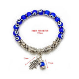 Evil Eye Beads Bracelet Tassel Fatima Hand Charm Adjustable Jewelry