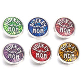 5pc/lot Mom Flower Love 18mm Metal Snap Buttons for Bracelet Charms
