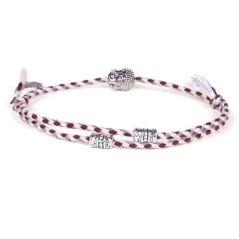Tibetan Buddha Head Rope Bracelet Amulet Multicolor Bracelet Men Women