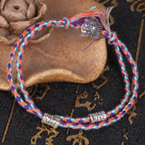 Tibetan Buddha Head Rope Bracelet Amulet Multicolor Bracelet Men Women