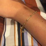 Metal Charms Bracelet Layered Bangles Women's Jewelry Arm Band