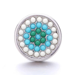 5Pcs Mixed Rice Beads Metal Snap 18MM Snap Jewelry Flower Charm