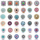 5Pcs Mixed Rice Beads Metal Snap 18MM Snap Jewelry Flower Charm