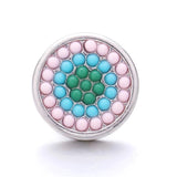5Pcs Mixed Rice Beads Metal Snap 18MM Snap Jewelry Flower Charm
