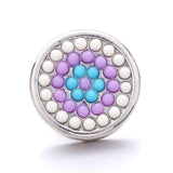 5Pcs Mixed Rice Beads Metal Snap 18MM Snap Jewelry Flower Charm