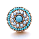 5Pcs Mixed Rice Beads Metal Snap 18MM Snap Jewelry Flower Charm