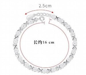 Cross Circle Charm Bracelets Bangle Women Wedding Party Jewelry Gift