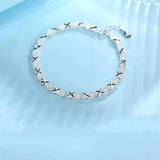 Cross Circle Charm Bracelets Bangle Women Wedding Party Jewelry Gift