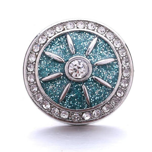 5pcs Alloy Rhinestone Snap Buttons for Snap Bracelet Bangle