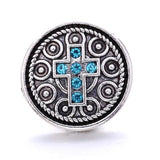 5pcs Alloy Rhinestone Snap Buttons for Snap Bracelet Bangle