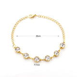 Colorful Stone Wedding Bracelet Stainless Steel Crystal Bangle